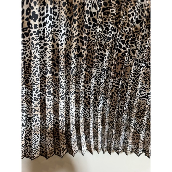 The Limited Leopard Print Waffle Long Skirt Large Pull On Stretch Waist Brown - Picture 9 of 11